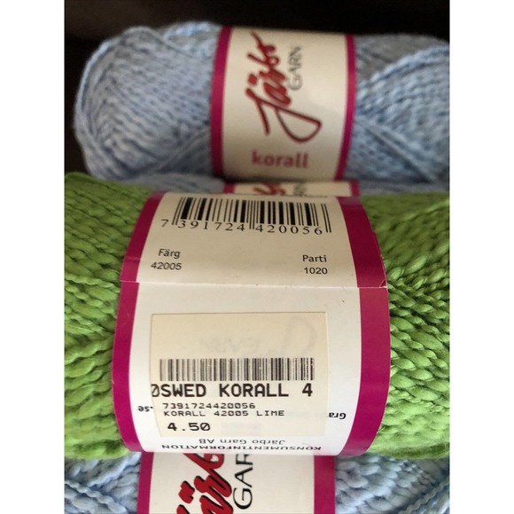 Bundle Jarbo Garn Korall Yarn Lot Norwegian - Picture 2 of 2